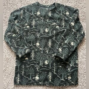 Vintage Women’s Woolrich Full Moon Trees Long Sleeve Top Medium